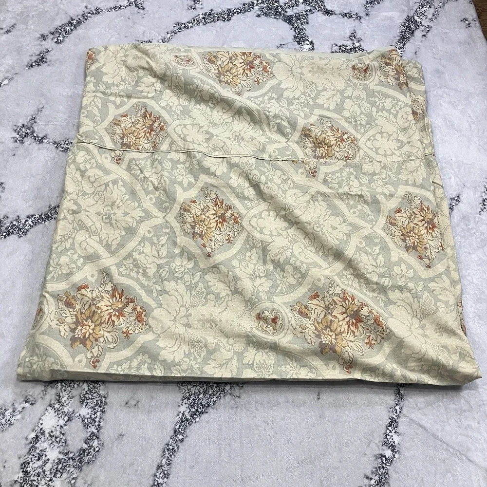 Pottery Barn Full Queen Duvet Cover Set Medallion Floral Cottage‎ Farmhouse